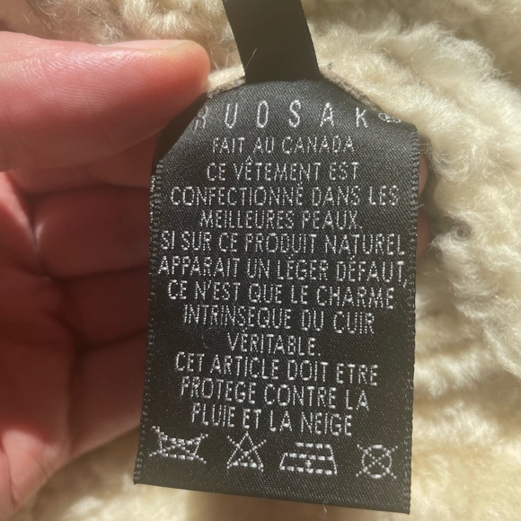 SOLD 🌎 RUDSAK sheepskin beige jacket size S - Picture 6 of 7